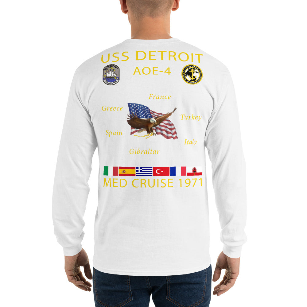 USS Detroit (AOE-4) 1971 Long Sleeve Cruise Shirt