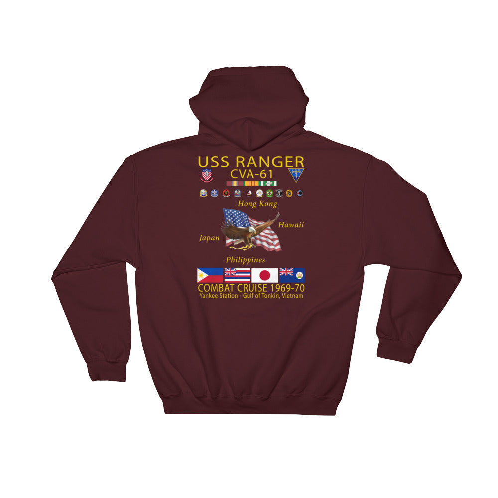 USS Ranger (CVA-61) 1969-70 Cruise Hoodie