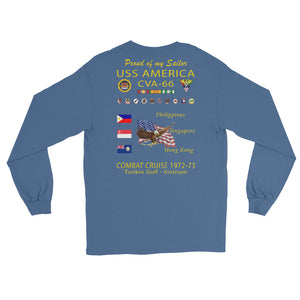USS America (CVA-66) 1972-73 Long Sleeve Cruise Shirt - FAMILY