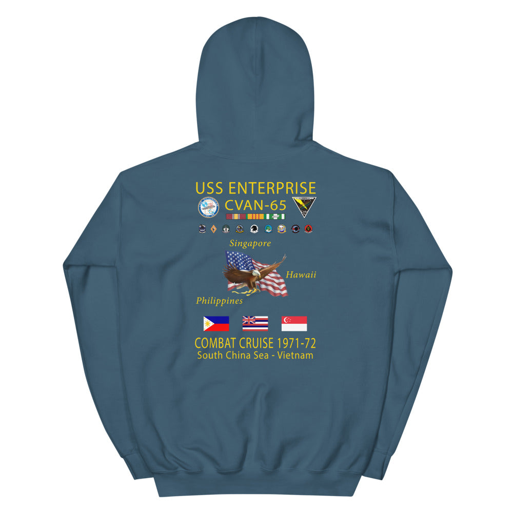 USS Enterprise (CVAN-65) 1971-72 Cruise Hoodie
