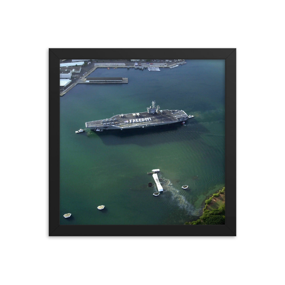 USS Nimitz (CVN-68) Framed Ship Photo - Pearl Harbor