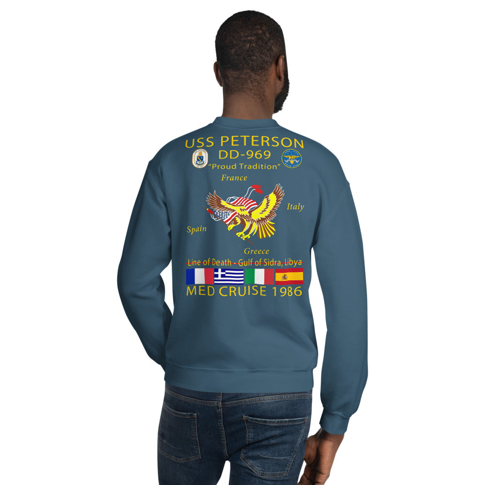 USS Peterson (DD-969) 1986 Cruise Sweatshirt