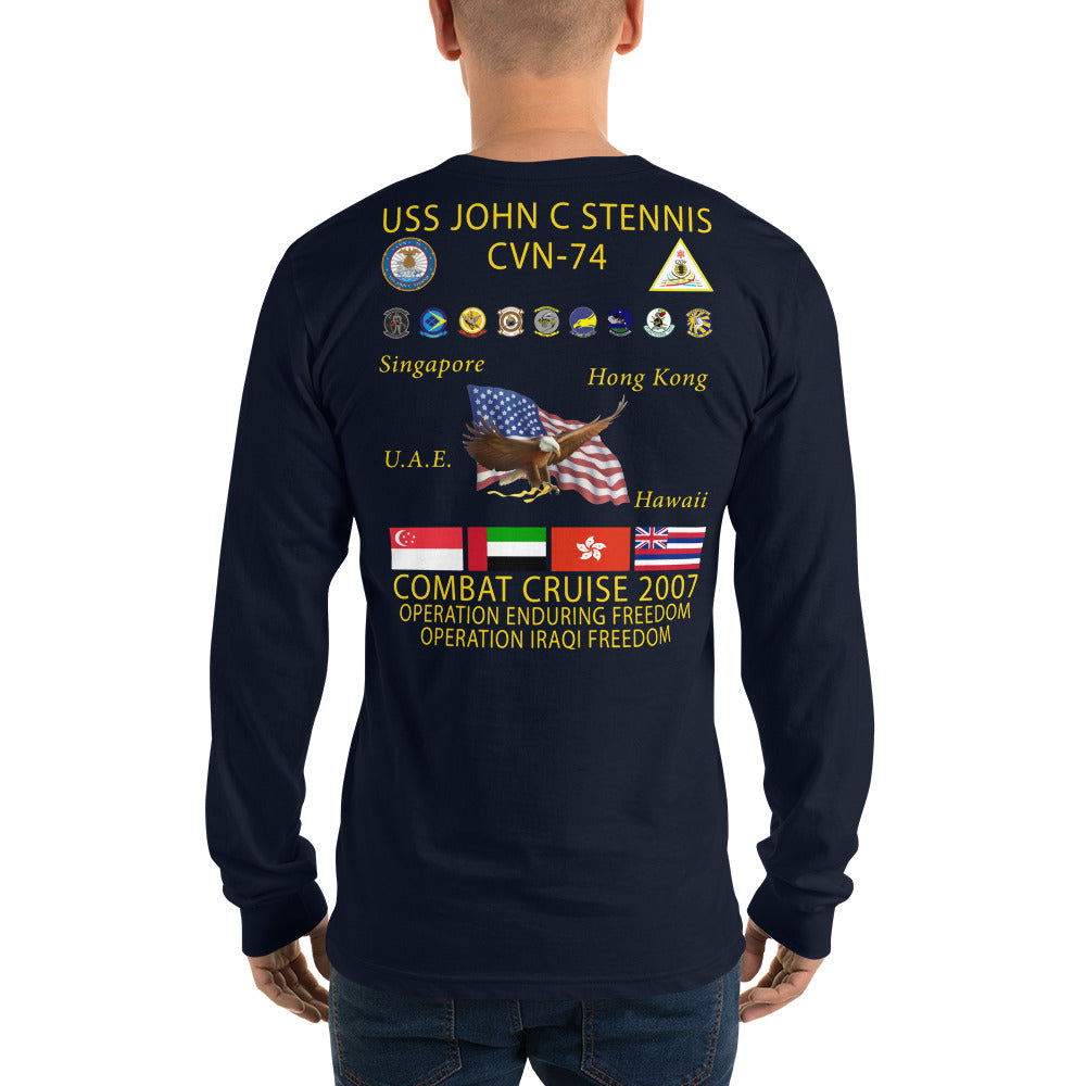 USS John C. Stennis (CVN-74) 2007 Long Sleeve Cruise Shirt