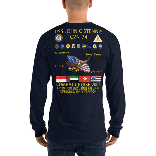 USS John C. Stennis (CVN-74) 2007 Long Sleeve Cruise Shirt