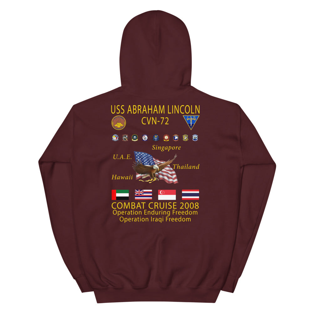 USS Abraham Lincoln (CVN-72) 2008 Cruise Hoodie