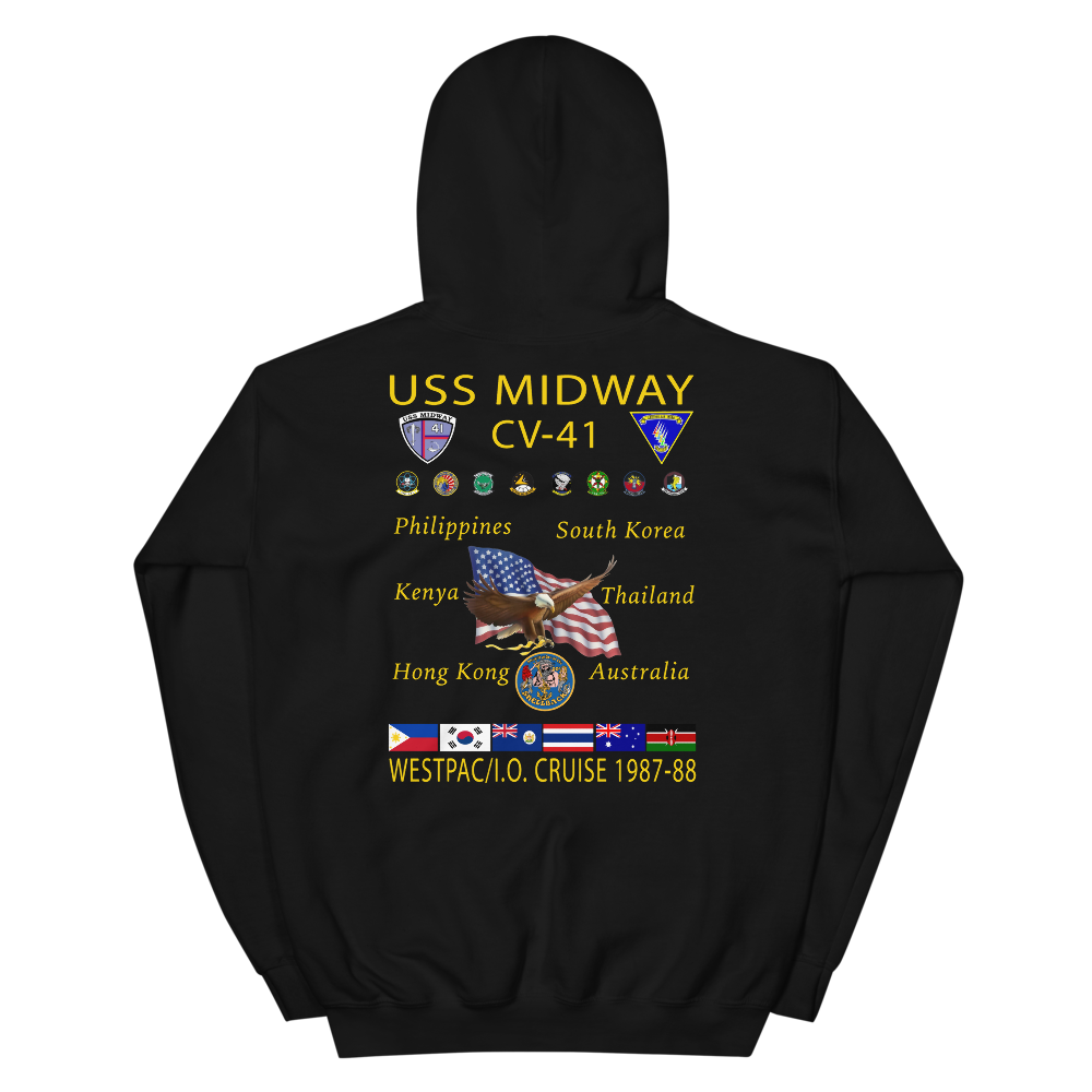 USS Midway (CV-41) 1987-88 Cruise Hoodie