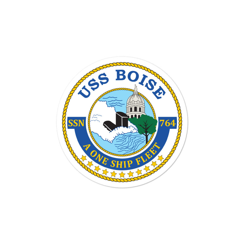 USS Boise (SSN-764) Ship's Crest Vinyl Sticker