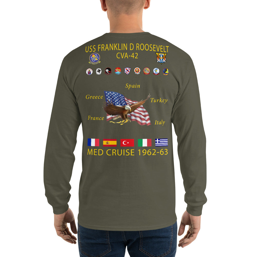 USS Franklin D. Roosevelt (CVA-42) 1962-63 Long Sleeve Cruise Shirt