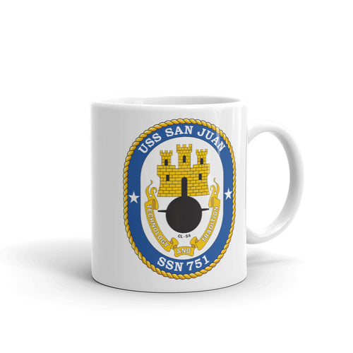 USS San Juan (SSN-751) Ship's Crest Mug