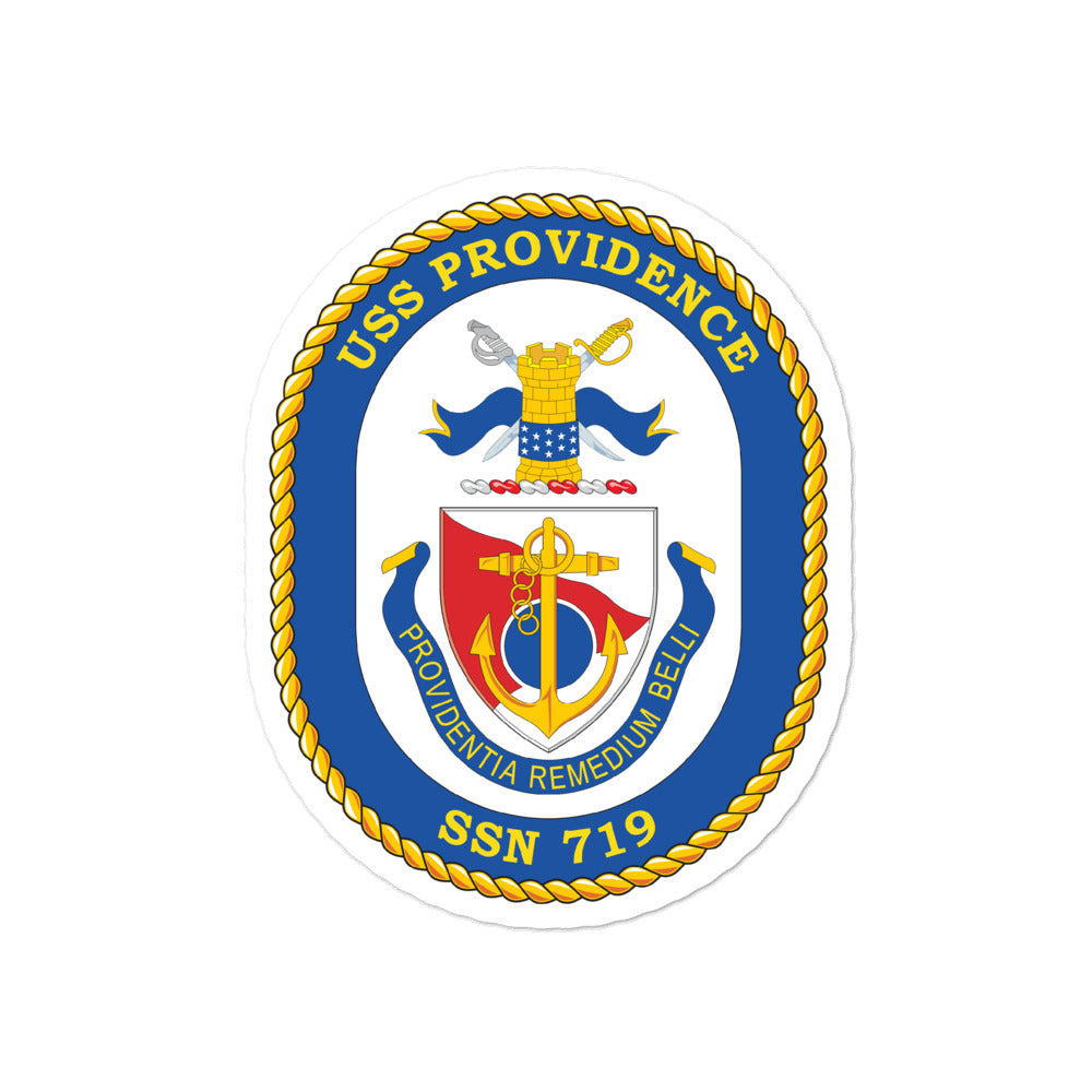USS Providence (SSN-719) Ship's Crest Vinyl Sticker