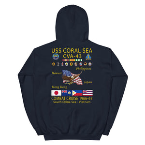 USS Coral Sea (CVA-43) 1966-67 Cruise Hoodie