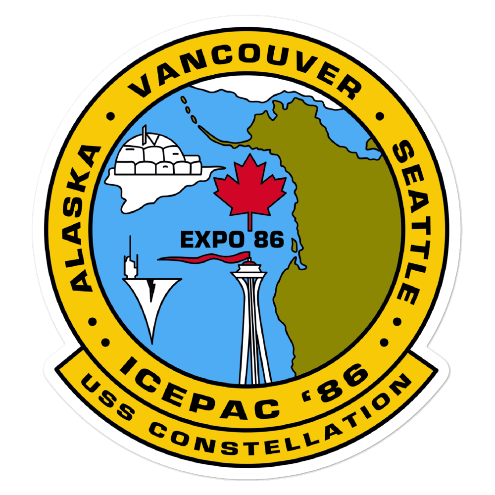 USS Constellation (CV-64) ICEPAC '86 Vinyl Sticker