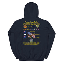 Load image into Gallery viewer, USS Abraham Lincoln (CVN-72) 2000-01 Cruise Hoodie - Family