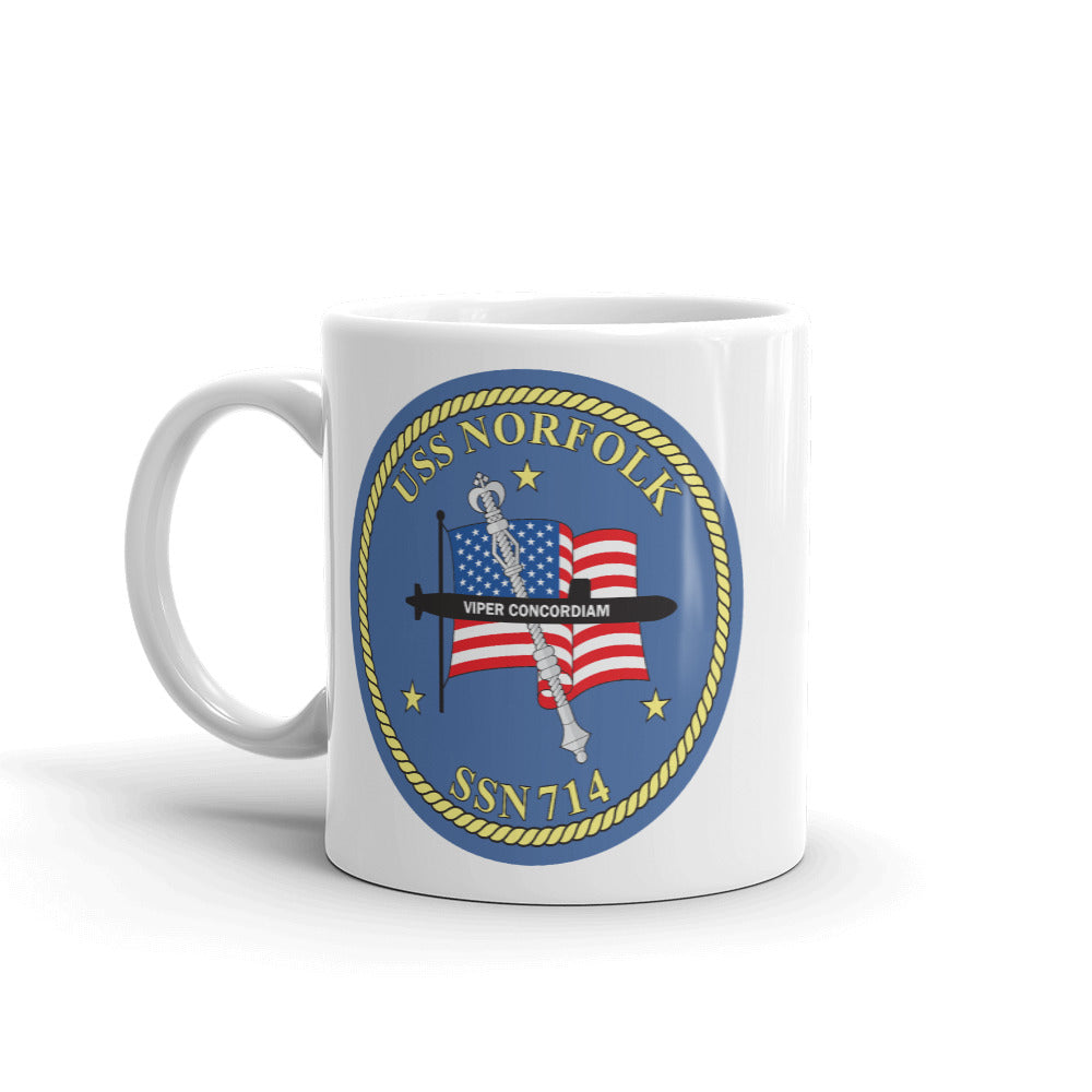 USS Norfolk (SSN-714) Ship's Crest Mug