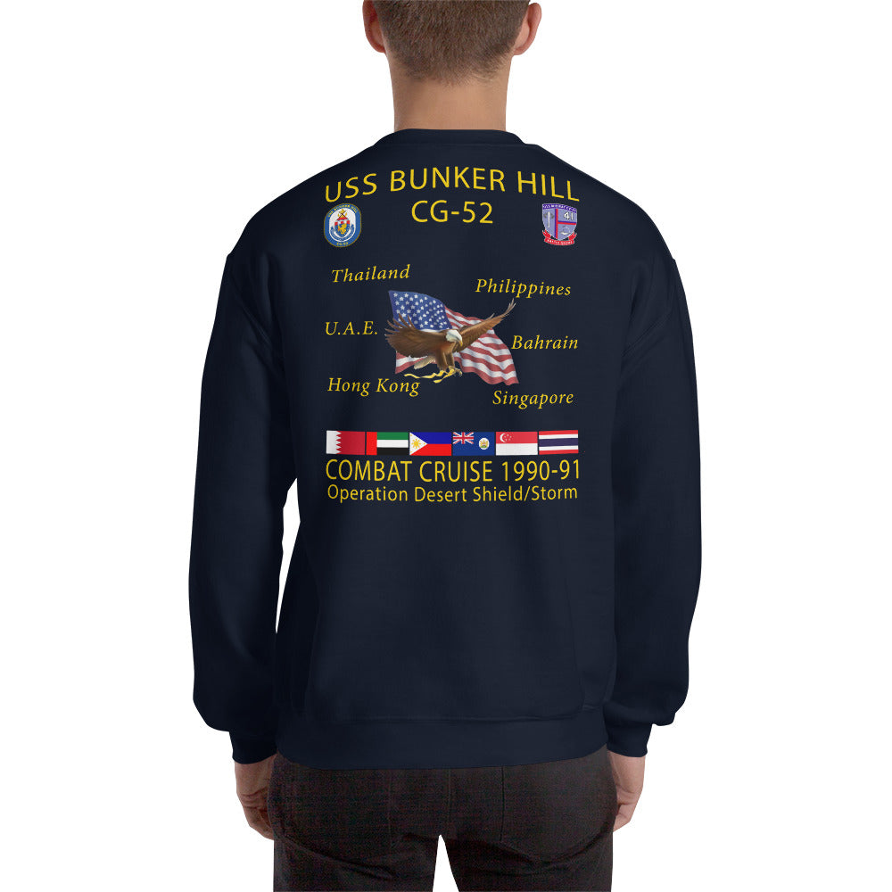 USS Bunker Hill (CG-52) 1990-91 Cruise Sweatshirt