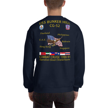 USS Bunker Hill (CG-52) 1990-91 Cruise Sweatshirt