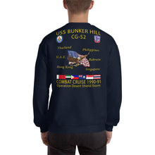 Load image into Gallery viewer, USS Bunker Hill (CG-52) 1990-91 Cruise Sweatshirt