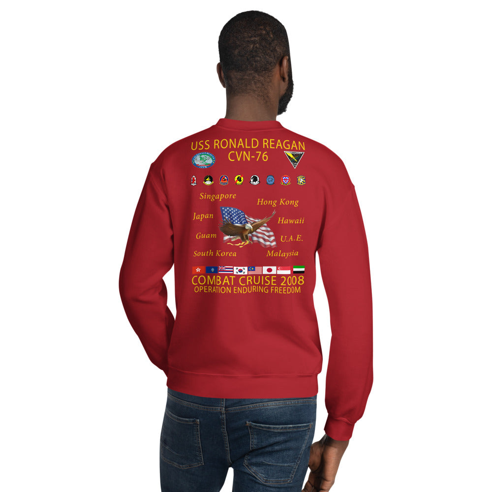USS Ronald Reagan (CVN-76) 2008 Cruise Sweatshirt