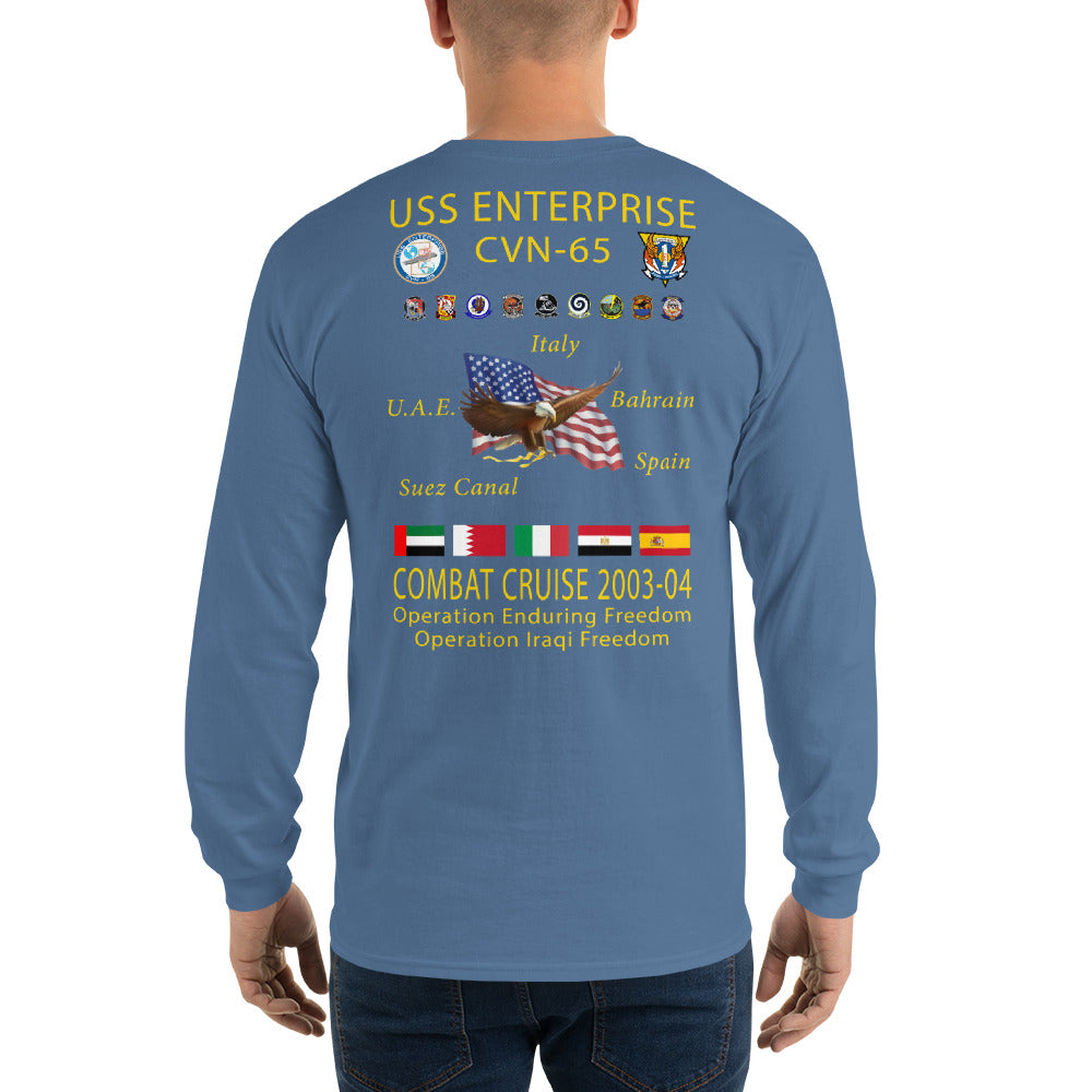 USS Enterprise (CVN-65) 2003-04 Long Sleeve Cruise Shirt