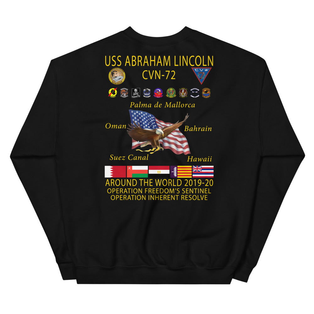 USS Abraham Lincoln (CVN-72) 2019-20 Cruise Sweatshirt