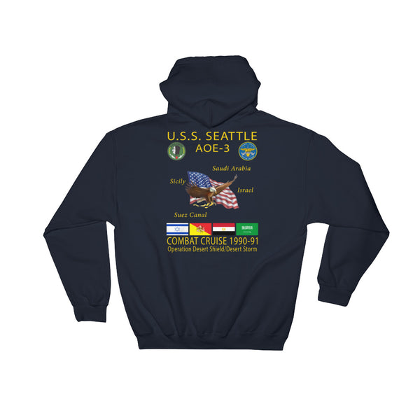 USS Seattle (AOE-3) 1990-91 Cruise Hoodie