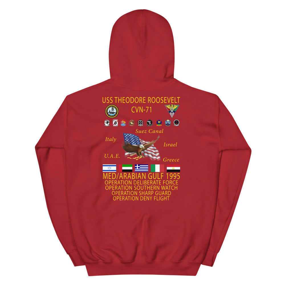 USS Theodore Roosevelt (CVN-71) 1995 Cruise Hoodie