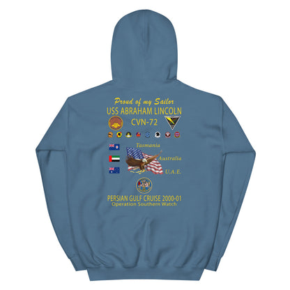 USS Abraham Lincoln (CVN-72) 2000-01 Cruise Hoodie - Family