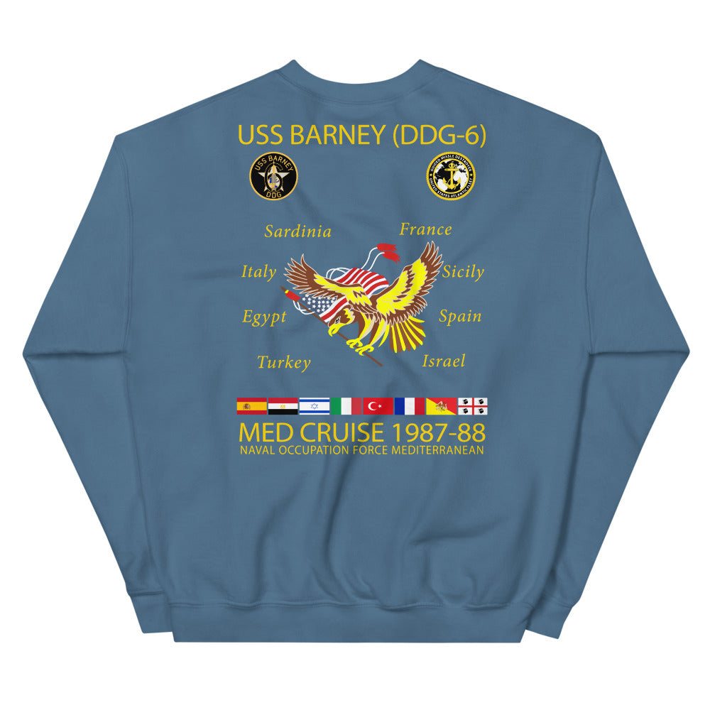USS Barney (DDG-6) 1987-88 Cruise Sweatshirt