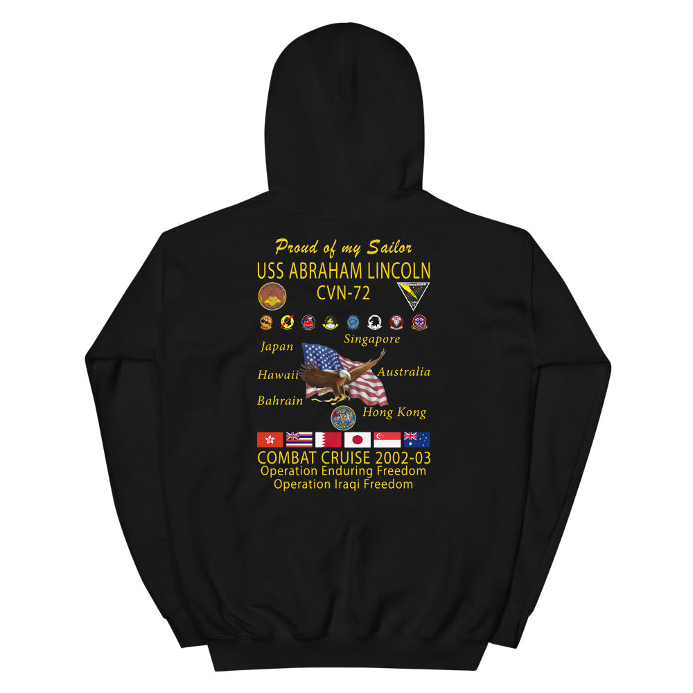 USS Abraham Lincoln (CVN-72) 2002-03 Cruise Hoodie - Family