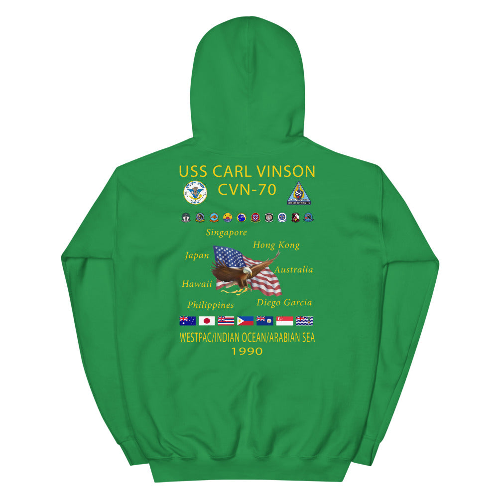 USS Carl Vinson (CVN-70) 1990 Cruise Hoodie