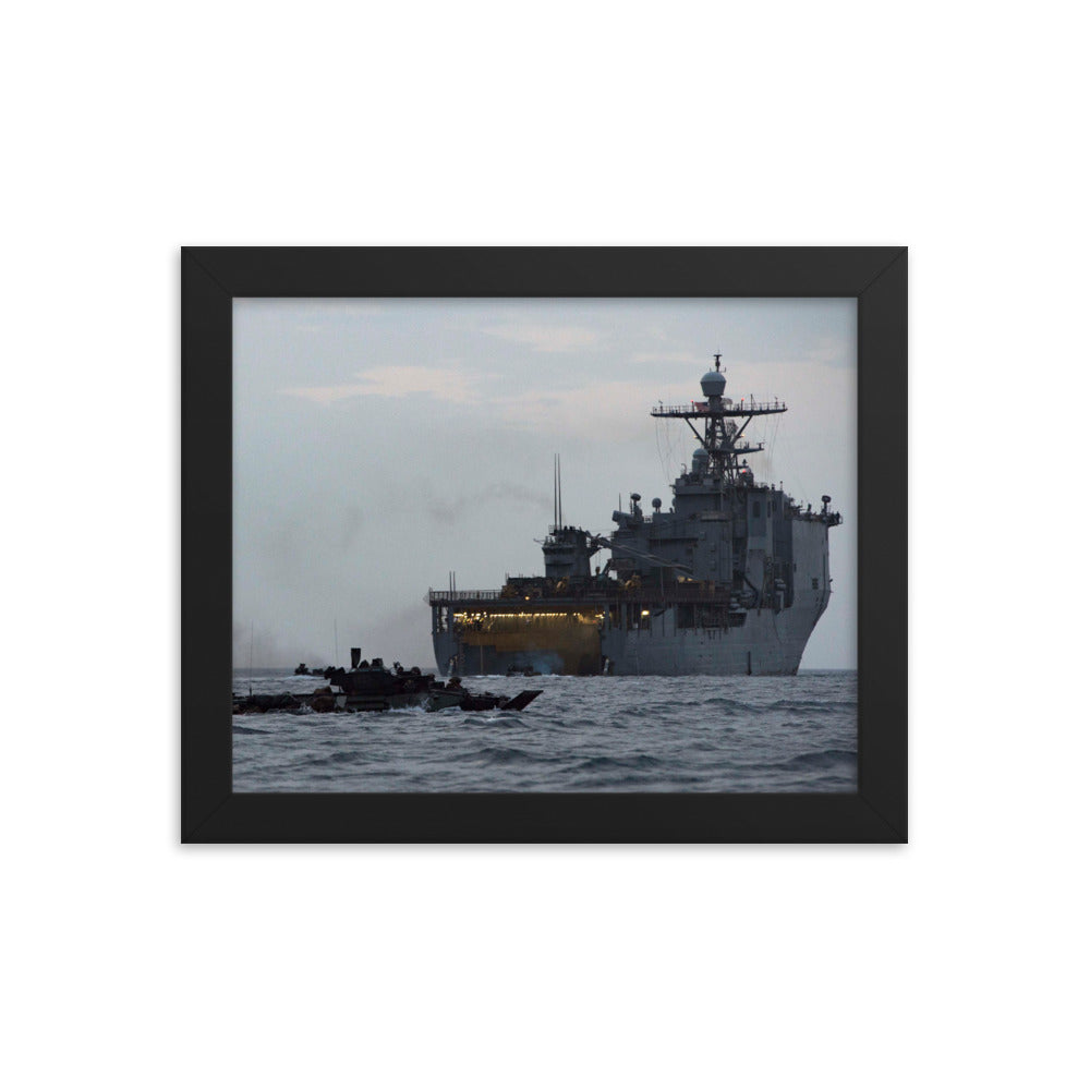 USS Harpers Ferry (LSD-49) Framed Ship Photo