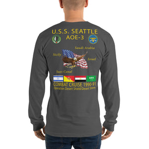 USS Seattle (AOE-3) 1990-91 Long Sleeve Cruise Shirt