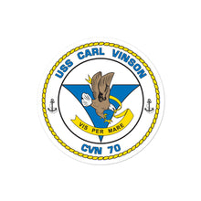 Load image into Gallery viewer, USS Carl Vinson (CVN-70) Ship&#39;s Crest Vinyl Sticker