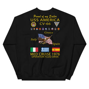 USS America (CV-66) 1976 Cruise Sweatshirt - FAMILY
