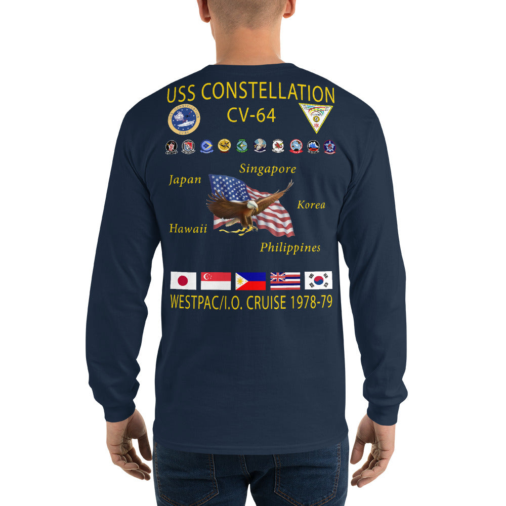 USS Constellation (CV-64) 1978-79 Long Sleeve Cruise Shirt