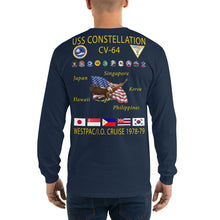 Load image into Gallery viewer, USS Constellation (CV-64) 1978-79 Long Sleeve Cruise Shirt