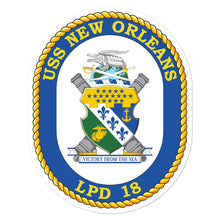 Load image into Gallery viewer, USS New Orleans (LPD-18) Ship&#39;s Crest Vinyl Sticker