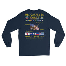 Load image into Gallery viewer, USS Coral Sea (CVA-43) 1973 Long Sleeve Cruise Shirt