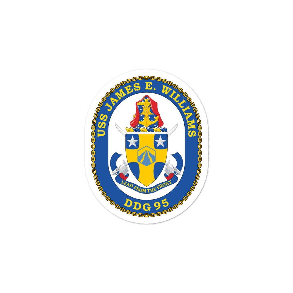 USS James E. Williams (DDG-95) Ship's Crest Vinyl Sticker