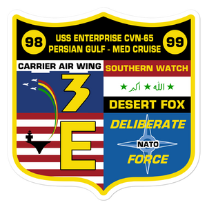 USS Enterprise (CVN-65) '98-'99 Persian Gulf - Med Cruise Vinyl Sticker
