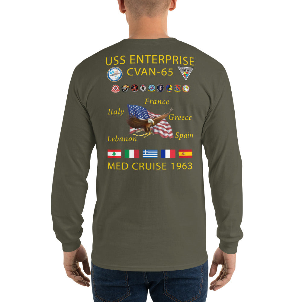 USS Enterprise (CVAN/CVN-65) 1963 Long Sleeve Cruise Shirt