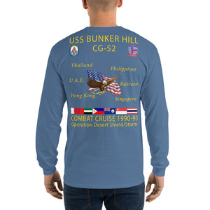 USS Bunker Hill (CG-52) 1990-91 Long Sleeve Cruise Shirt