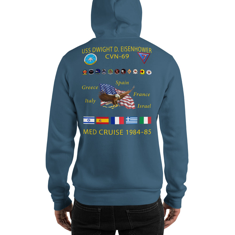 USS Dwight D. Eisenhower (CVN-69) 1984-85 Cruise Hoodie