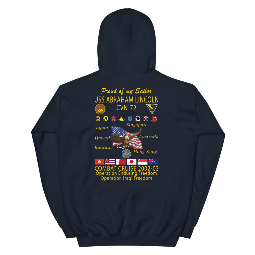 USS Abraham Lincoln (CVN-72) 2002-03 Cruise Hoodie - Family