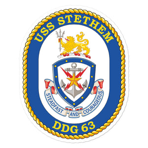 USS Stethem (DDG-63) Ship's Crest Vinyl Sticker