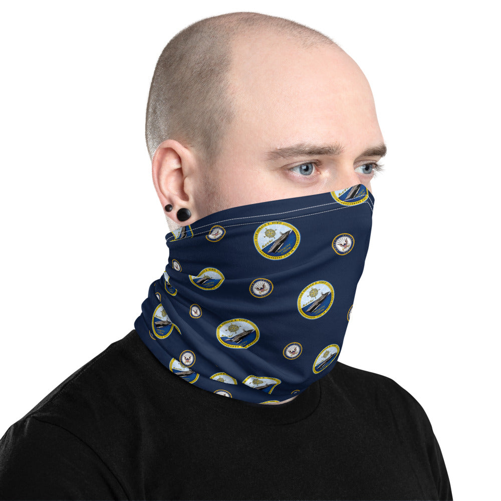 USS Gerald R. Ford (CVN-78) Crest w/ Navy Emblem Neck Gaiter