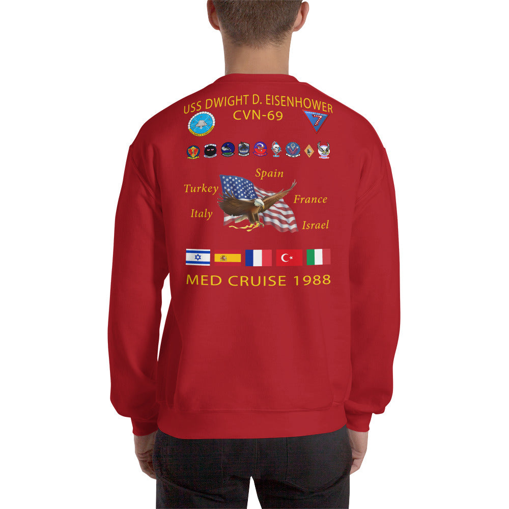 USS Dwight D. Eisenhower (CVN-69) 1988 Cruise Sweatshirt