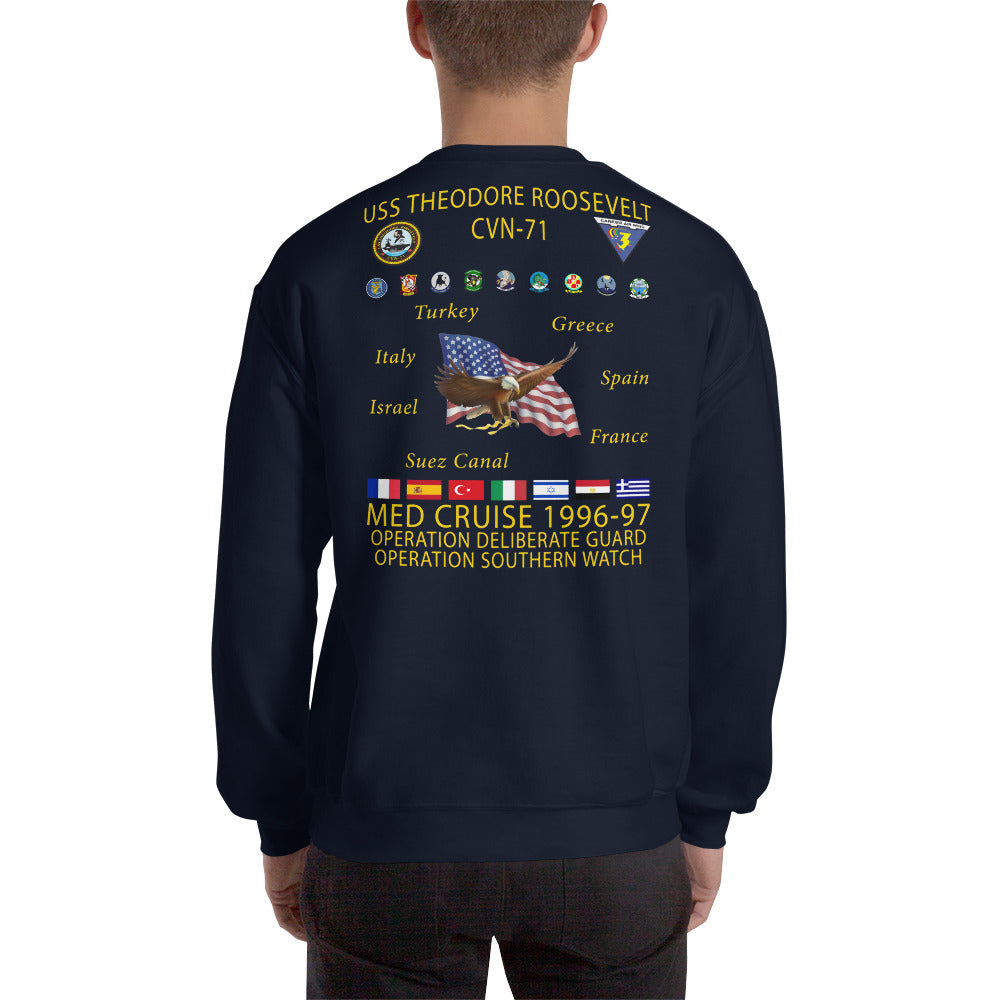 USS Theodore Roosevelt (CVN-71) 1996-97 Cruise Sweatshirt