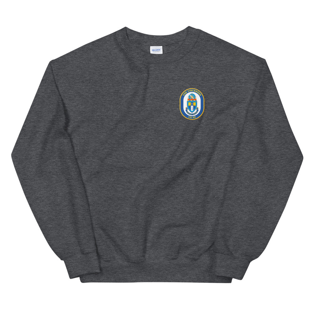 USS Vincennes (CG-49) Ship's Crest Sweatshirt