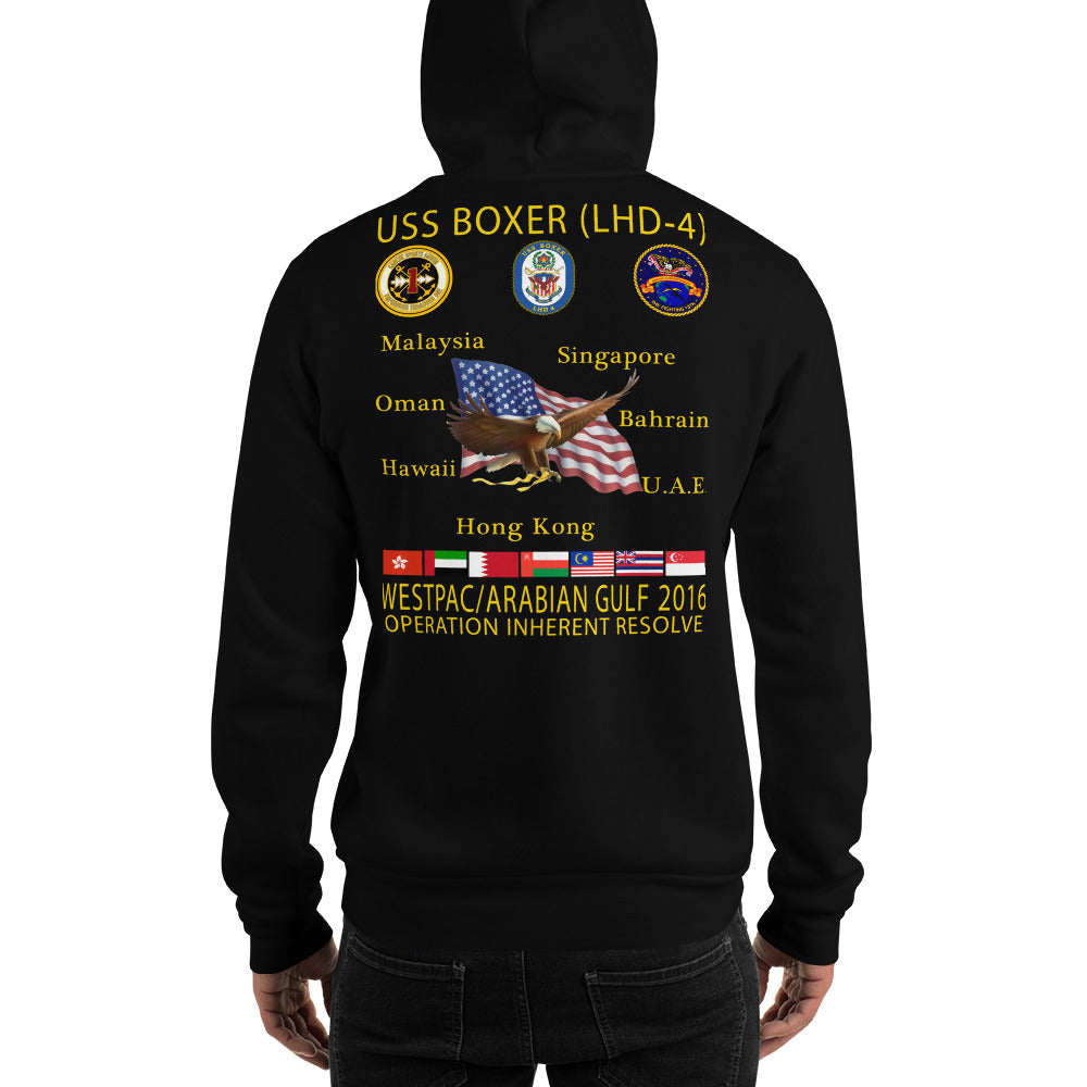 USS Boxer (LHD-4) 2016 Cruise Hoodie